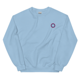 Embroidered Sweatshirt: Bisexual Pride Ring Emblem Design